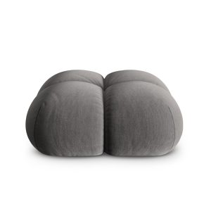 Cosmopolitan Design Poef Loretto flueel grijs – 90x90x40cm Cosmopolitan Design Poef Loretto flueel grijs – 90x90x40cm