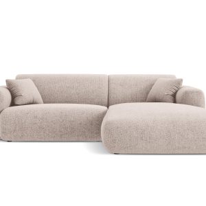 Cosmopolitan Design rechter hoekbank Nolio 4-zits, chenille, beige – 1 Cosmopolitan Design rechter hoekbank Nolio 4-zits, chenille, beige – 1