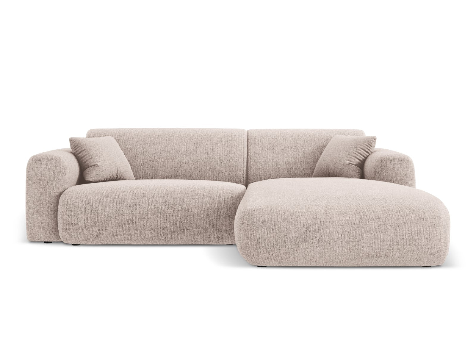 Cosmopolitan Design rechter hoekbank Nolio 4-zits, chenille, beige - 1