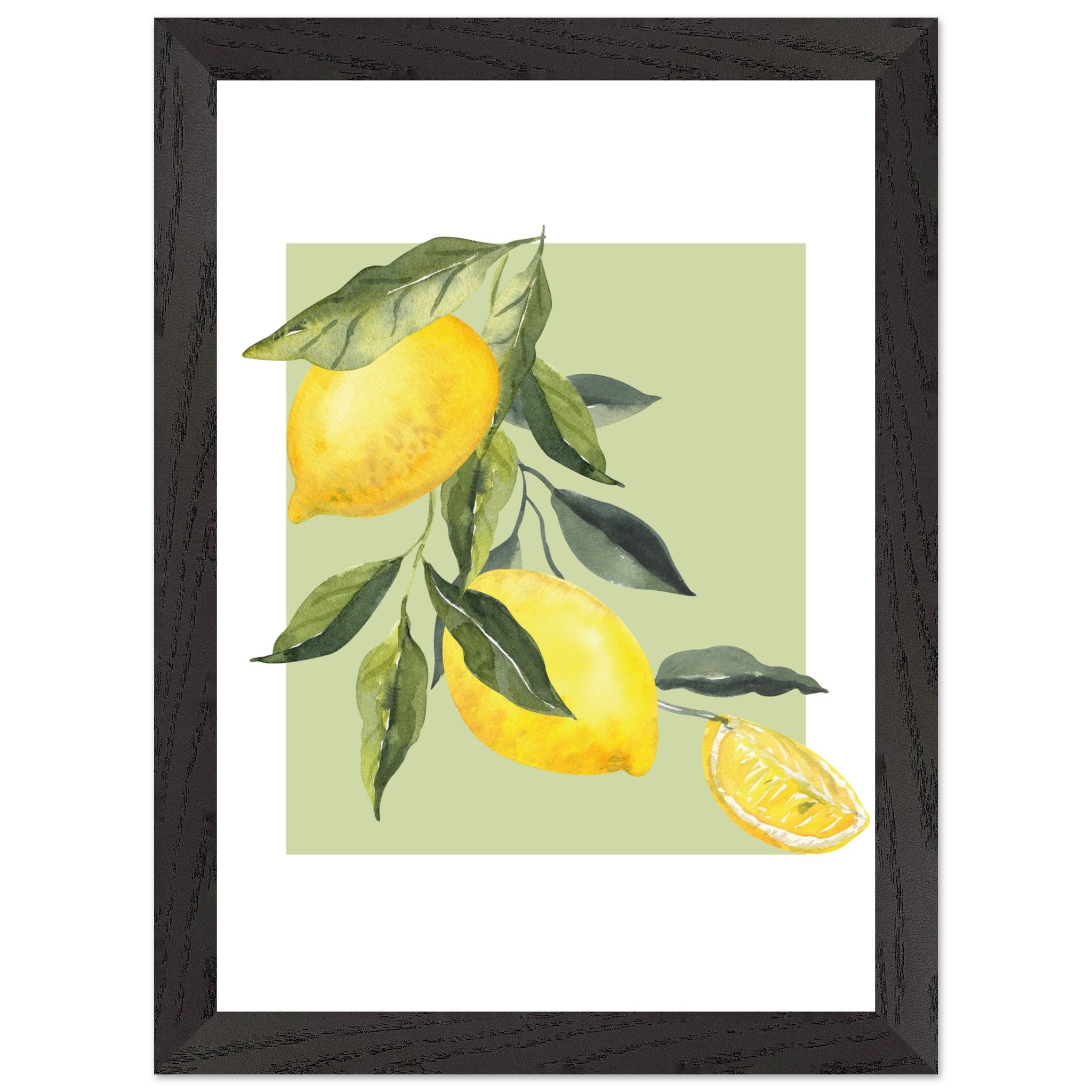 Artfulprints Poster met Lijst Fruits - Lemon tree symphony - A4 21x29.