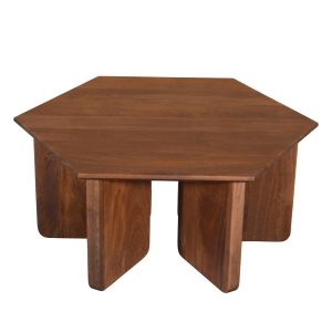 DÉJA Living Salontafel Martos – Donkerbruin Mangohout – 80x80x35cm