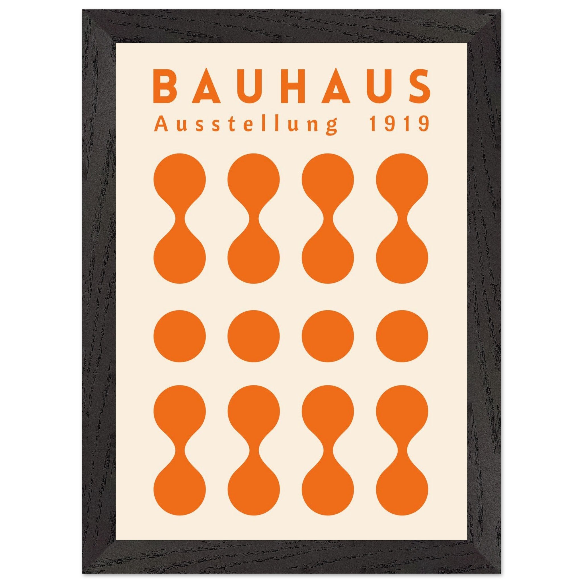 Artfulprints Poster met Lijst Bauhaus - Ausstellung orange - A4 21x29.