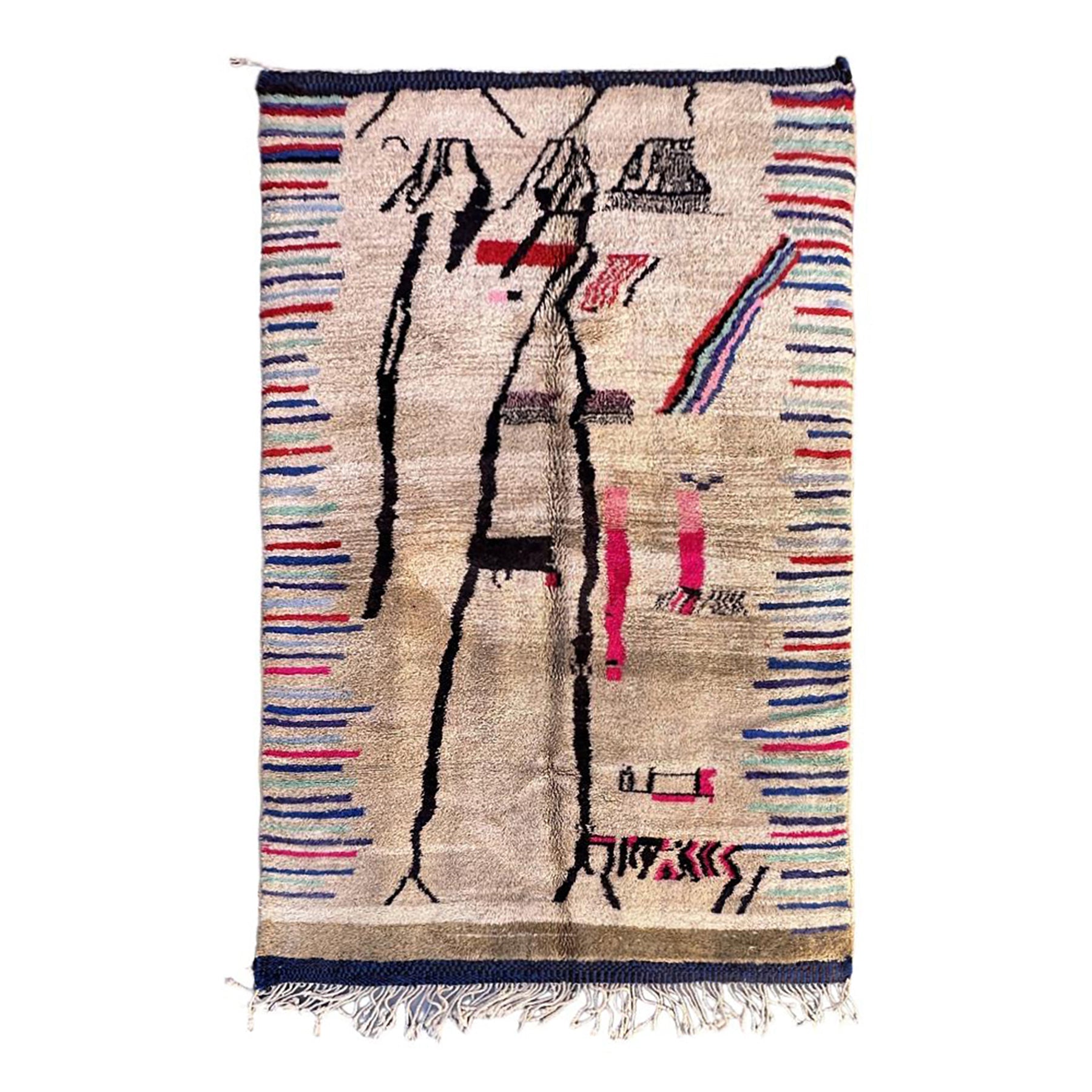 AFK Living vloerkleed Berber - handgemaakt - Wol - 168 x 266 cm