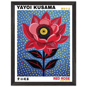 Artfulprints Poster met Lijst Yayoi Kusama – Red rose and dots – 30×40 Artfulprints Poster met Lijst Yayoi Kusama – Red rose and dots – 30×40
