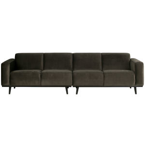 WOOOD 4-zits bank Statement – Velvet – Warm Groen – 80,5,59,5×59 WOOOD 4-zits bank Statement – Velvet – Warm Groen – 80,5,59,5×59