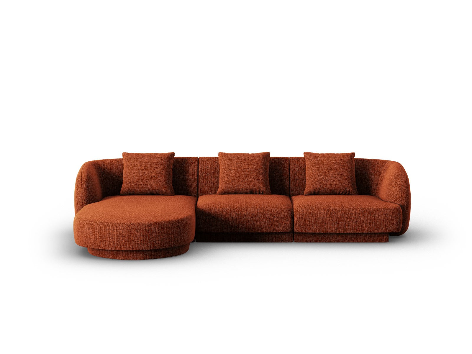 Cosmopolitan Design linker hoekbank Tulum 4-zits, chenille, terracotta