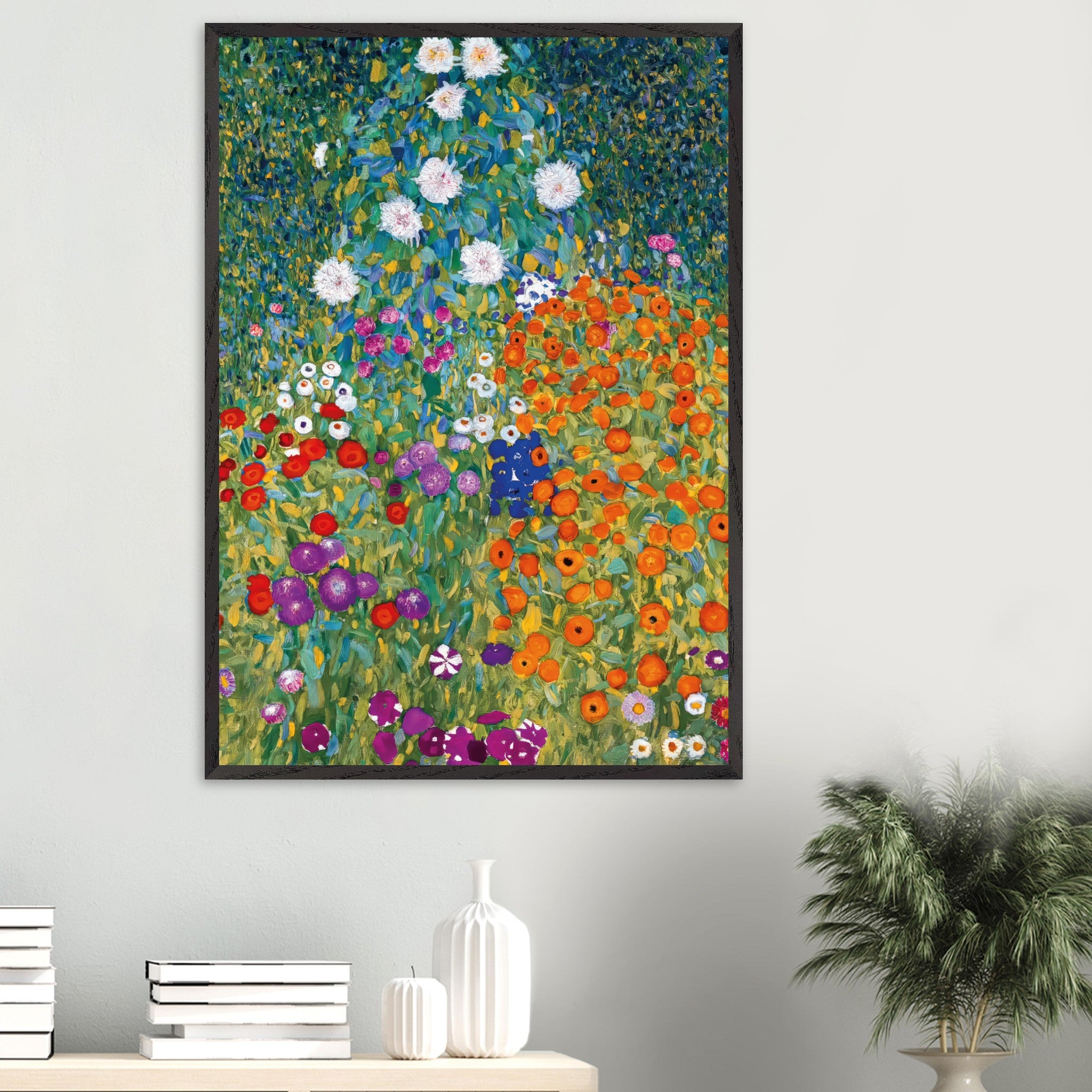 Artfulprints Poster Gustav Klimt - Blumengarten - 70x100 cm - Meerkleu