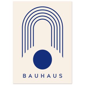 Artfulprints Poster Bauhaus – Blue arches – 50×70 cm – Blauw Artfulprints Poster Bauhaus – Blue arches – 50×70 cm – Blauw