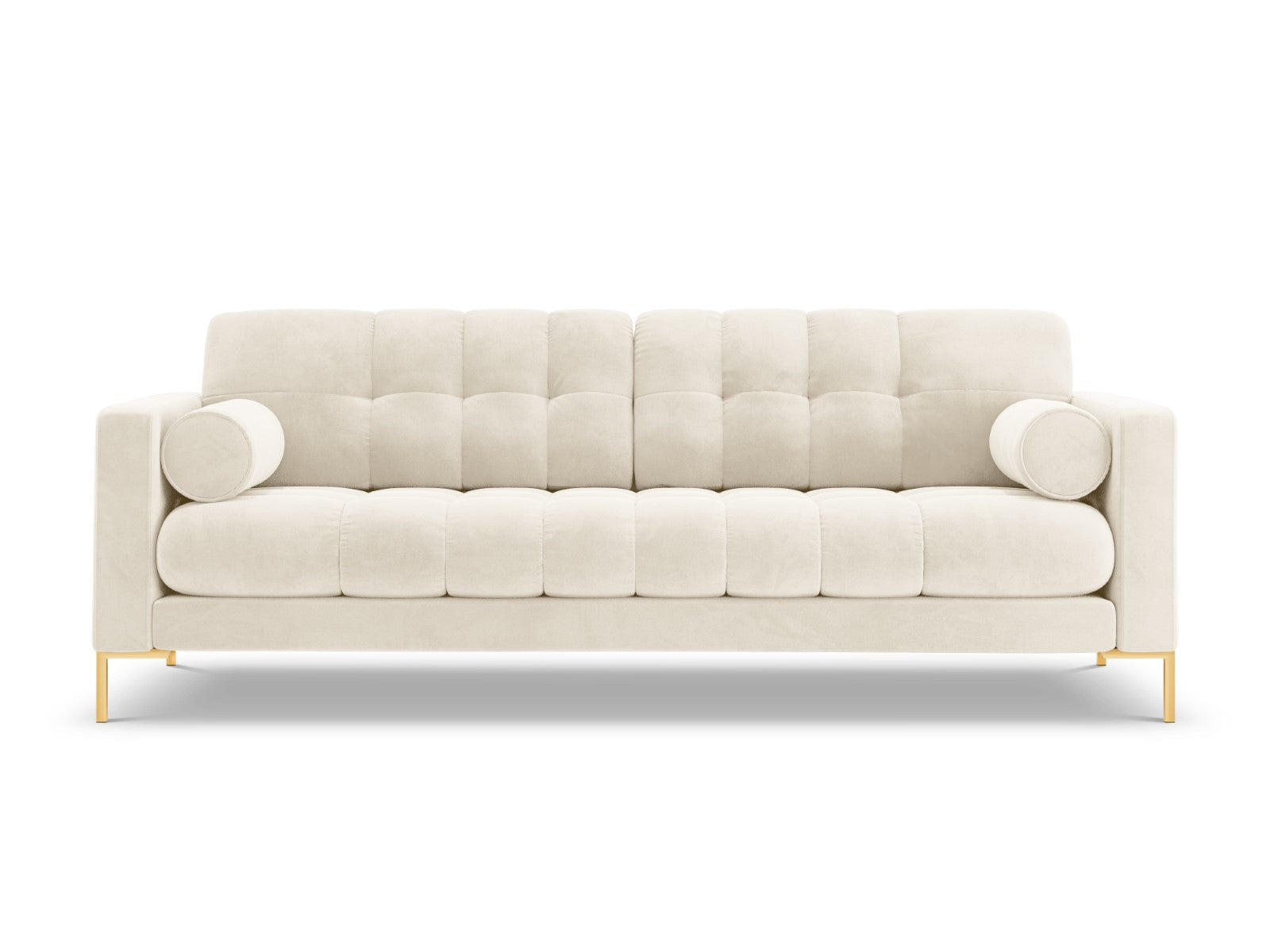 Cosmopolitan Design Bank Bali 3-zits, flueel, lichtbeige - 96x177x75cm