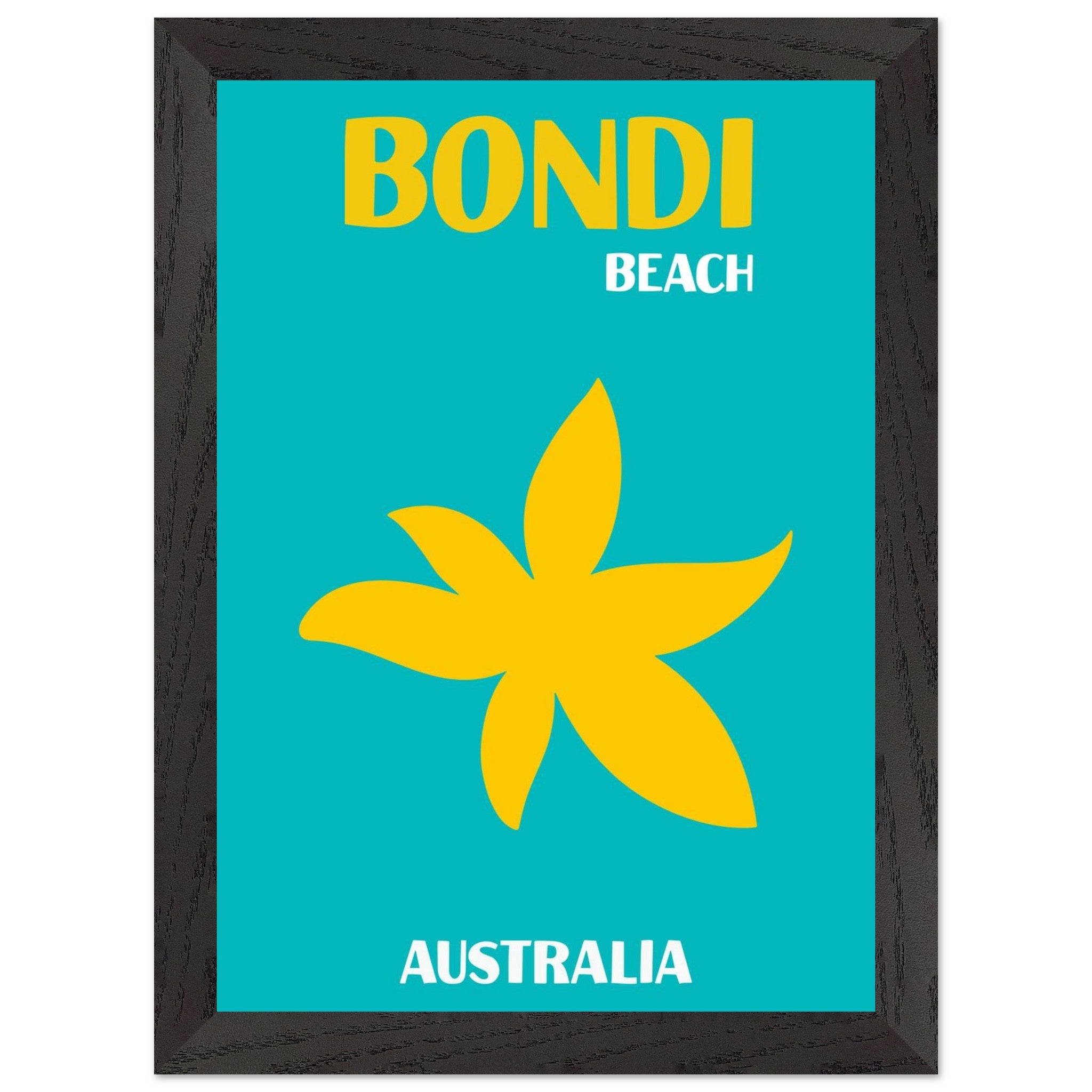 Artfulprints Poster met Lijst Australië - Bondi Beach - A4 21x29.7 cm