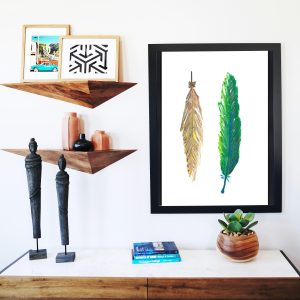 Catchii poster Beige and Green Feathers – meerkleurig – 297×210 cm Catchii poster Beige and Green Feathers – meerkleurig – 297×210 cm