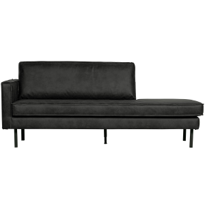 WOOOD daybed links Rodeo – Eco-leder – Zwart – 85x203x86 WOOOD daybed links Rodeo – Eco-leder – Zwart – 85x203x86