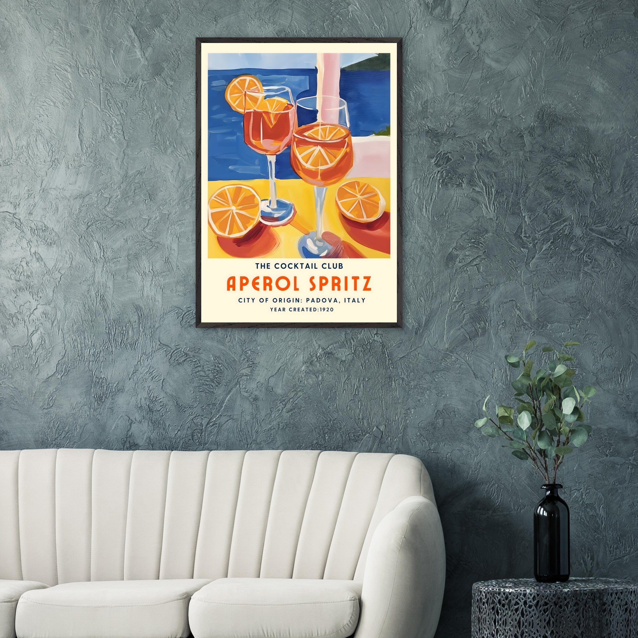 Artfulprints Poster Aperol Spritz - The cocktail club I - 70x100 cm -