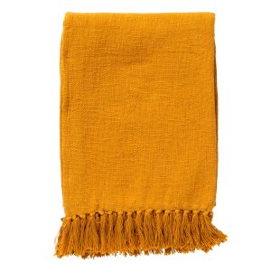 JUNE – plaid 140×180 cm – deken – geweven katoen – Golden Glow – geel JUNE – plaid 140×180 cm – deken – geweven katoen – Golden Glow – geel
