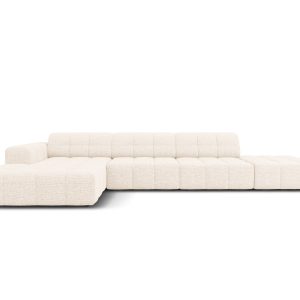 Cosmopolitan Design linker hoekbank Chicago 5-zits, chenille lichtbeig Cosmopolitan Design linker hoekbank Chicago 5-zits, chenille lichtbeig
