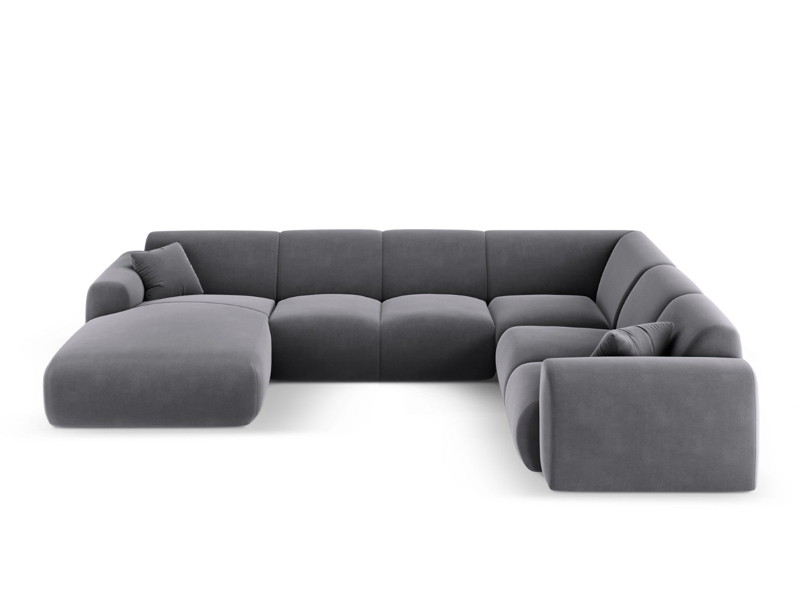 Cosmopolitan Design Panoramische hoekbank rechts Nolio 6-zits, flueel