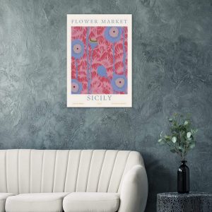 Artfulprints Flower market – Sicily poster 70×100 cm Artfulprints Flower market – Sicily poster 70×100 cm
