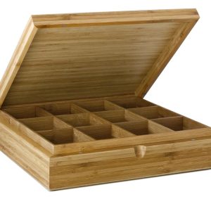 Bredemeijer – Theekist 12-vaks gesloten bamboe naturel