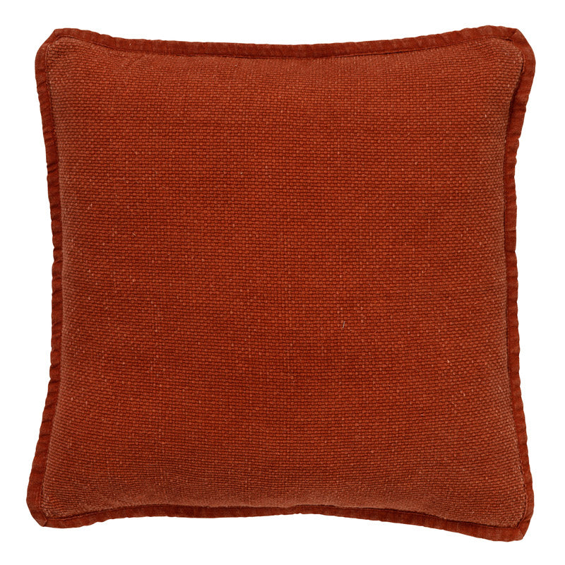 BOWIE - sierkussen 45x45 cm - gewassen katoen - Potters Clay - oranje