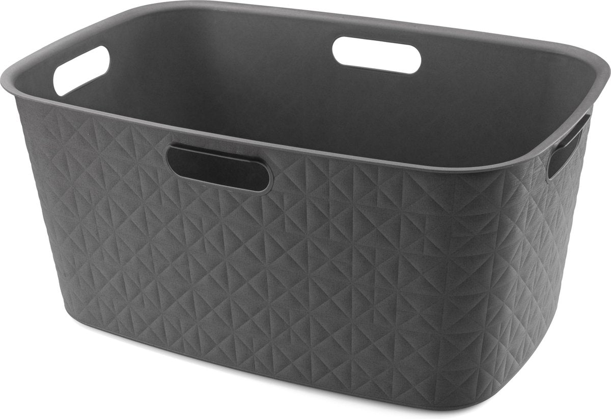 Curver Softex Wasmand - 45 liter - 57x37x27cm - Antraciet