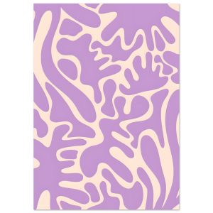 Artfulprints Poster Matisse – Purple flora – A4 21×29.7 cm – Paars