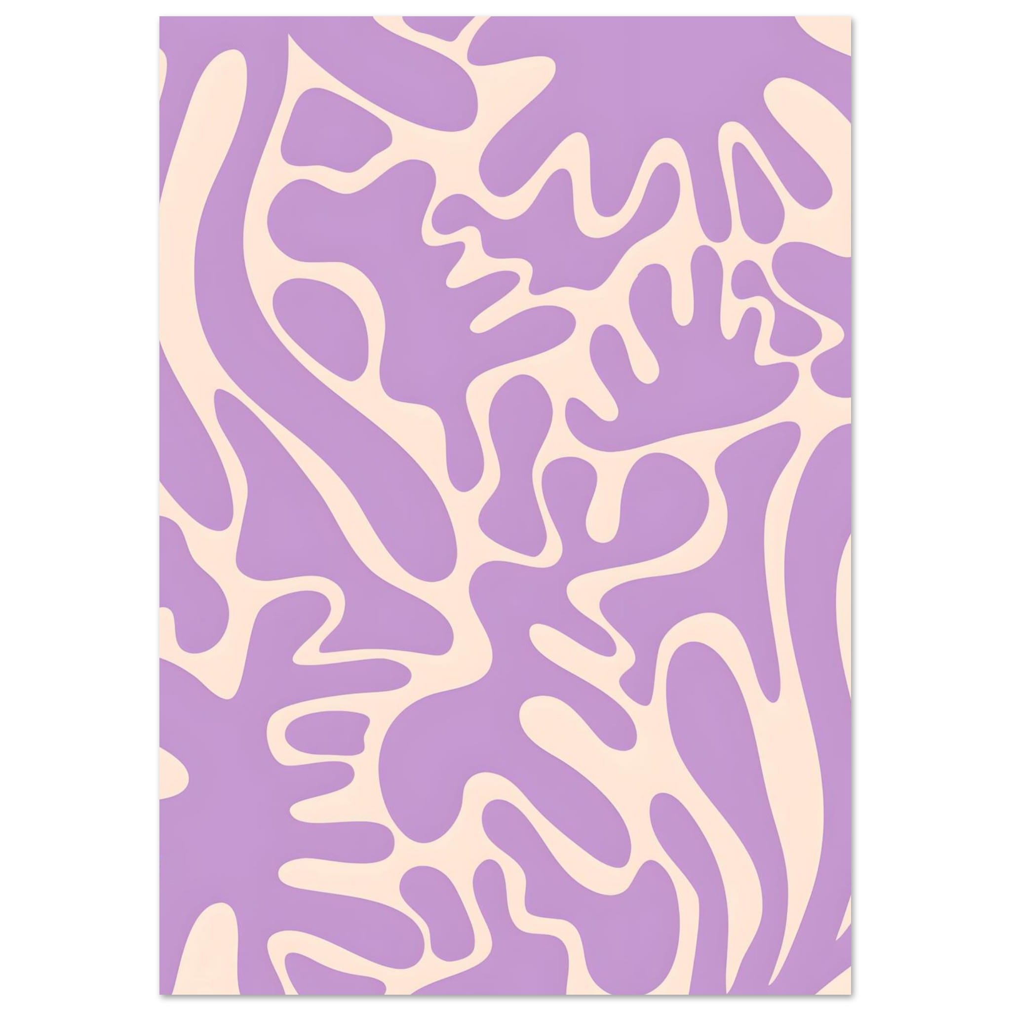 Artfulprints Poster Matisse – Purple flora - A4 21x29.7 cm - Paars