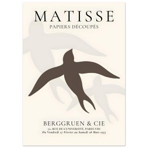 Artfulprints Poster Matisse – Birds silhouettes – 50×70 cm – Bruin Artfulprints Poster Matisse – Birds silhouettes – 50×70 cm – Bruin