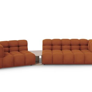 Cosmopolitan Design linker modulaire bank Sky 3-zits, flueel, terracot Cosmopolitan Design linker modulaire bank Sky 3-zits, flueel, terracot