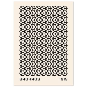 Artfulprints Poster Bauhaus – 1919 beehive – A4 21×29.7 cm – Zwart / W Artfulprints Poster Bauhaus – 1919 beehive – A4 21×29.7 cm – Zwart / W
