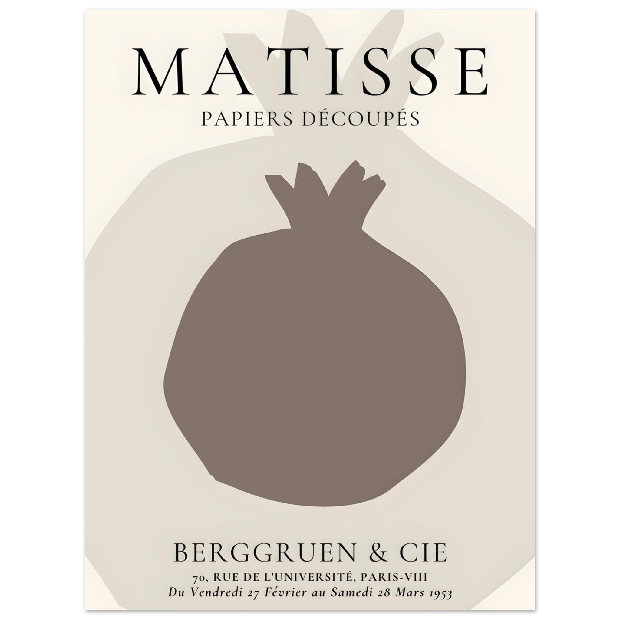 Artfulprints Poster Matisse – Still fruit - 30x40 cm - Grijs