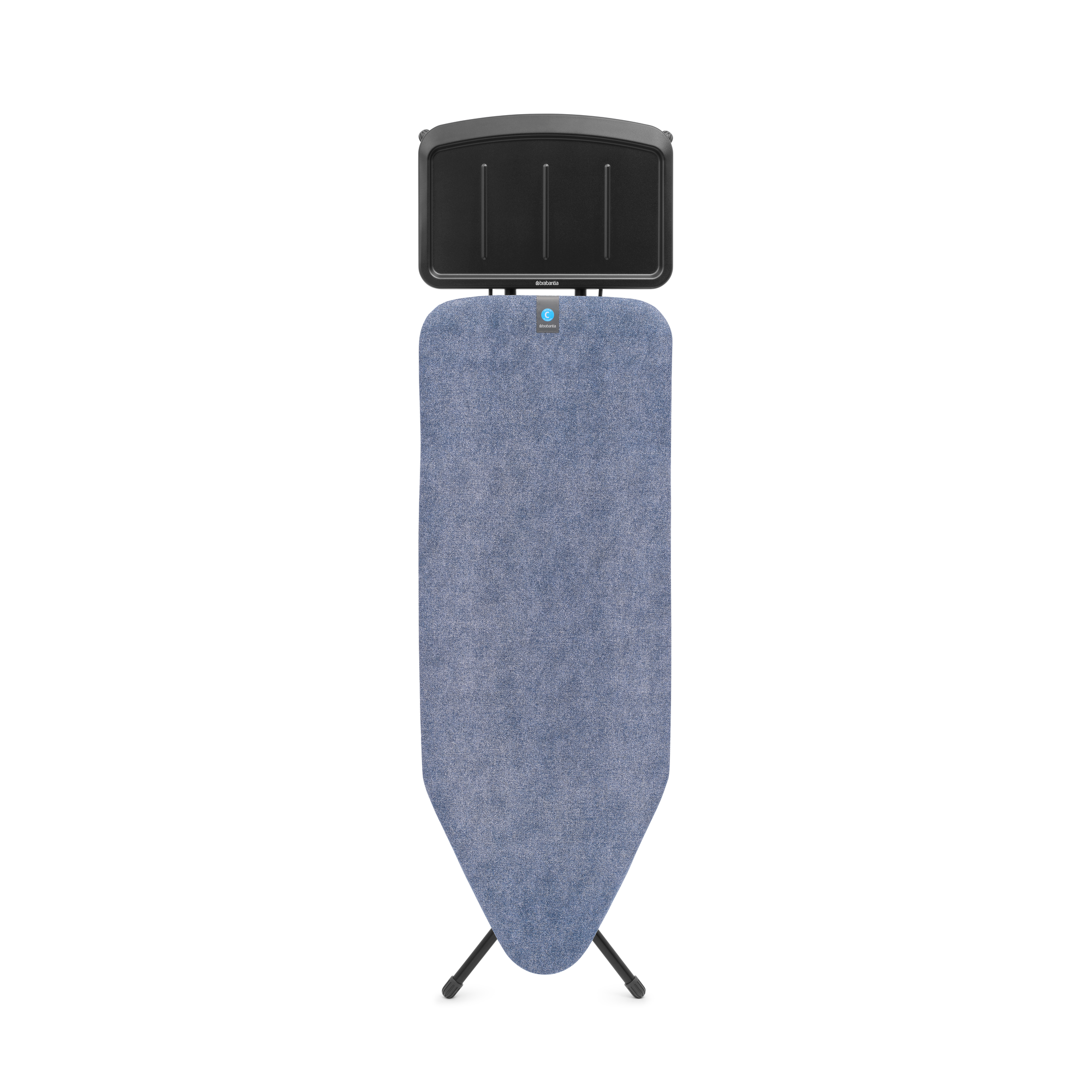 Brabantia Strijkplank C, 124x45 cm, solide stoomunithouder - Denim Blu