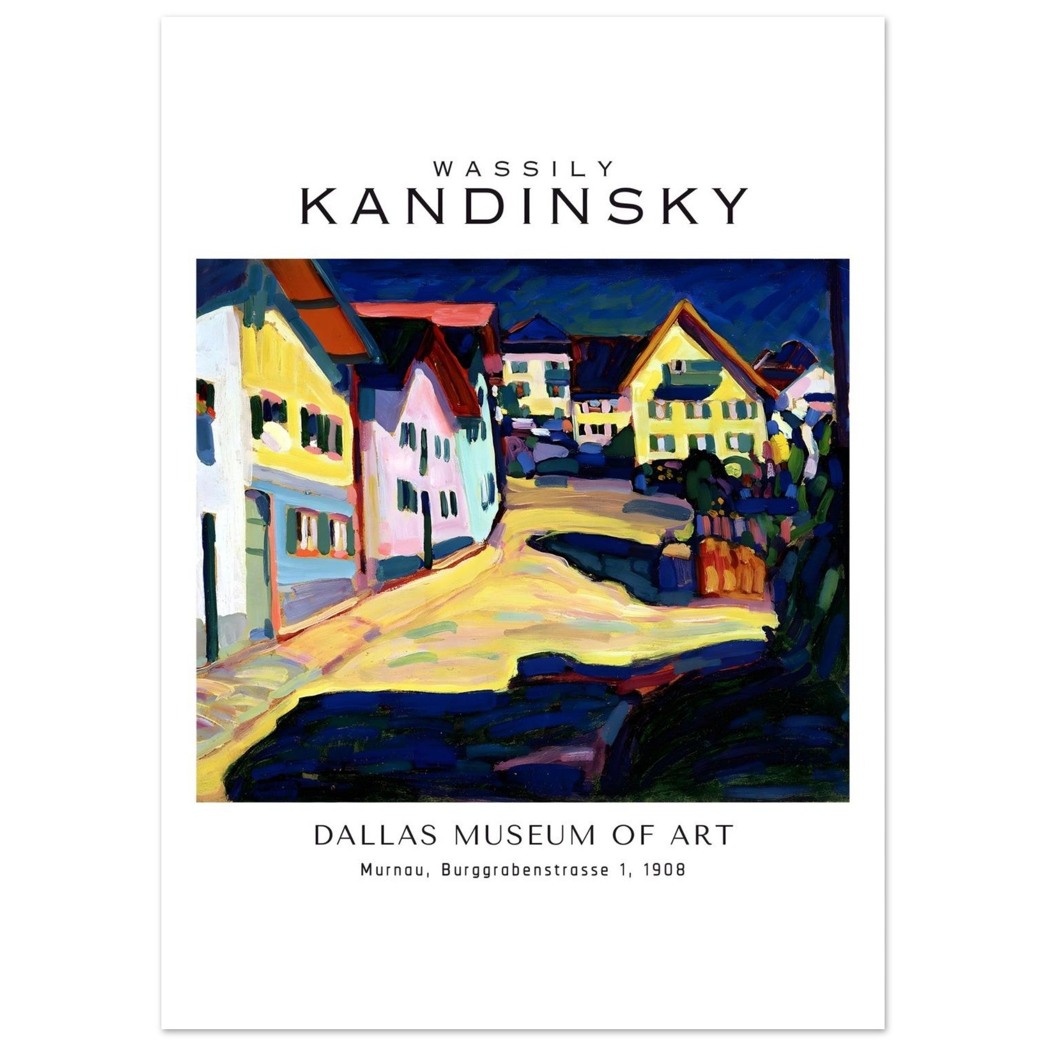 Artfulprints Wassily Kandinsky - Murnau Burggrabenstrasse 1 poster 50x