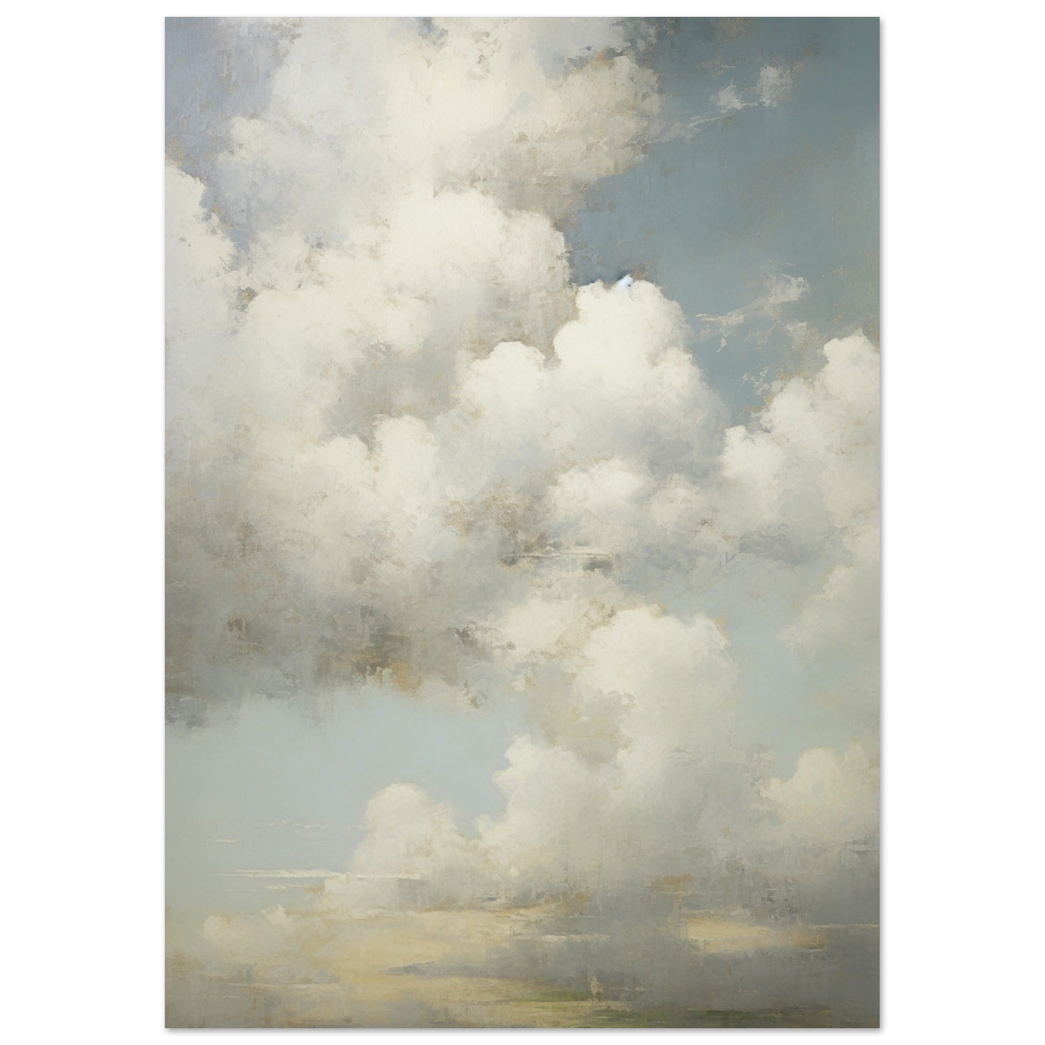 Artfulprints Poster The clouds - A4 21x29.7 cm - Wit