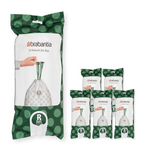 Brabantia PerfectFit afvalzak met trekbandsluiting, code R, 36 liter, Brabantia PerfectFit afvalzak met trekbandsluiting, code R, 36 liter,