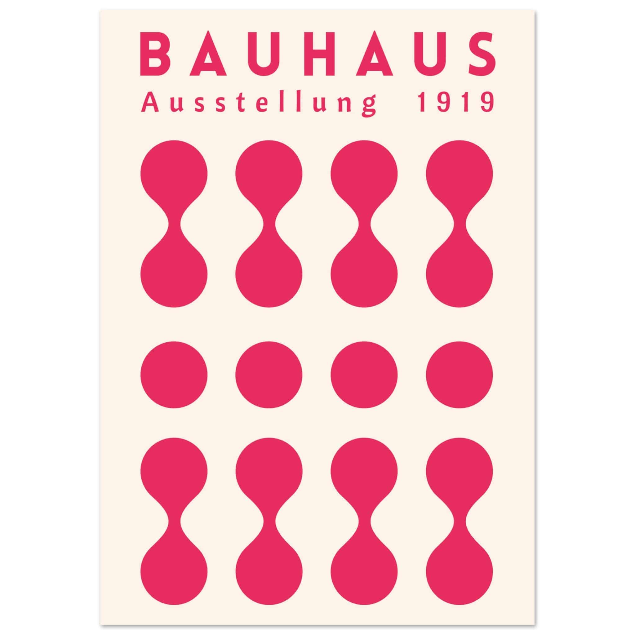 Artfulprints Poster Bauhaus - Ausstellung fuchsia - A4 21x29.7 cm - Ro