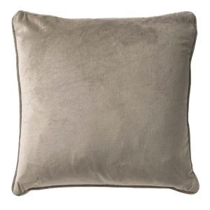FINN – Kussenhoes 60×60 cm – velvet – effen kleur – Driftwood – taupe FINN – Kussenhoes 60×60 cm – velvet – effen kleur – Driftwood – taupe