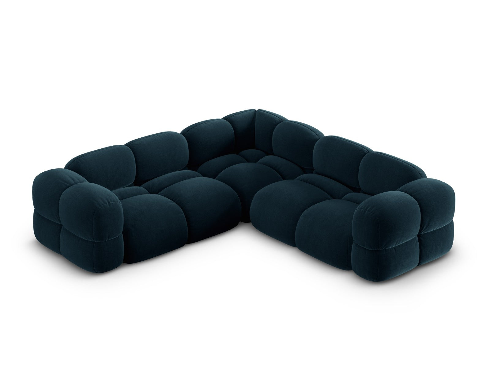 Cosmopolitan Design Hoekbank Loretto 4-zits, flueel diepe olie - 250x2
