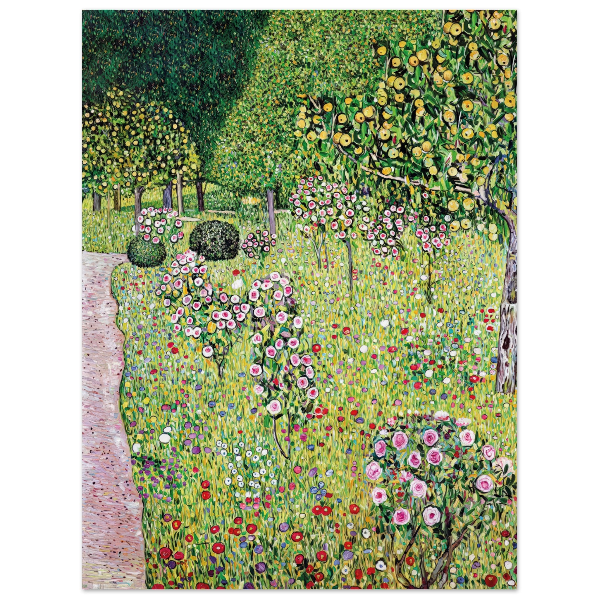 Artfulprints Poster Gustav Klimt - Orchard with roses - 30x40 cm - Gro