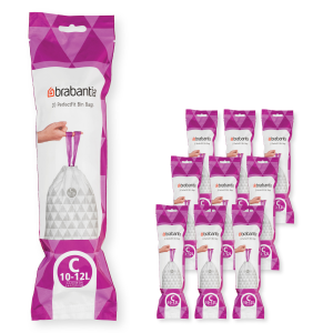 Brabantia PerfectFit Afvalzak, code C, 10-12 liter, 200 stuks, set van