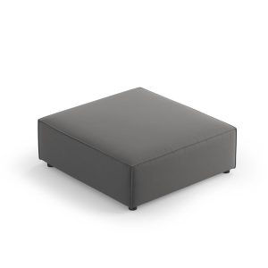 Cosmopolitan Design Poef Arendal flueel, cement – 80x102x40cm