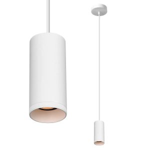 Artdelight hanglamp Milano – 1 lichts – 6.6 x 150 cm – wit Artdelight hanglamp Milano – 1 lichts – 6.6 x 150 cm – wit
