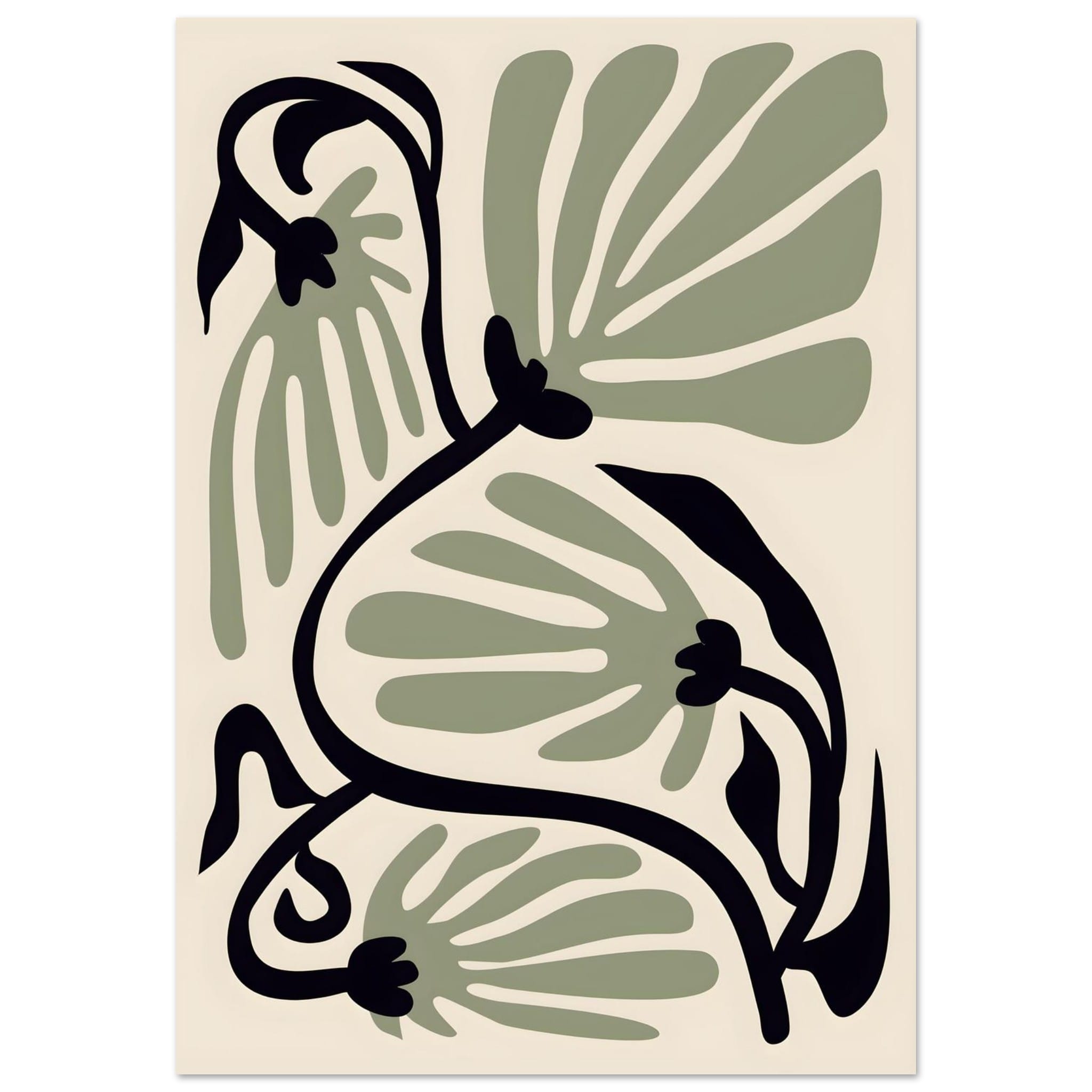 Artfulprints Poster Matisse – Ode to a green flower - 70x100 cm - Groe