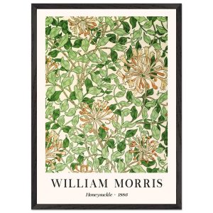 Artfulprints Poster met Lijst William Morris – Honeysuckle 1886 – 50×7