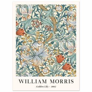 Artfulprints Poster William Morris – Golden lilly II 1882 – 30×40 cm – Artfulprints Poster William Morris – Golden lilly II 1882 – 30×40 cm –