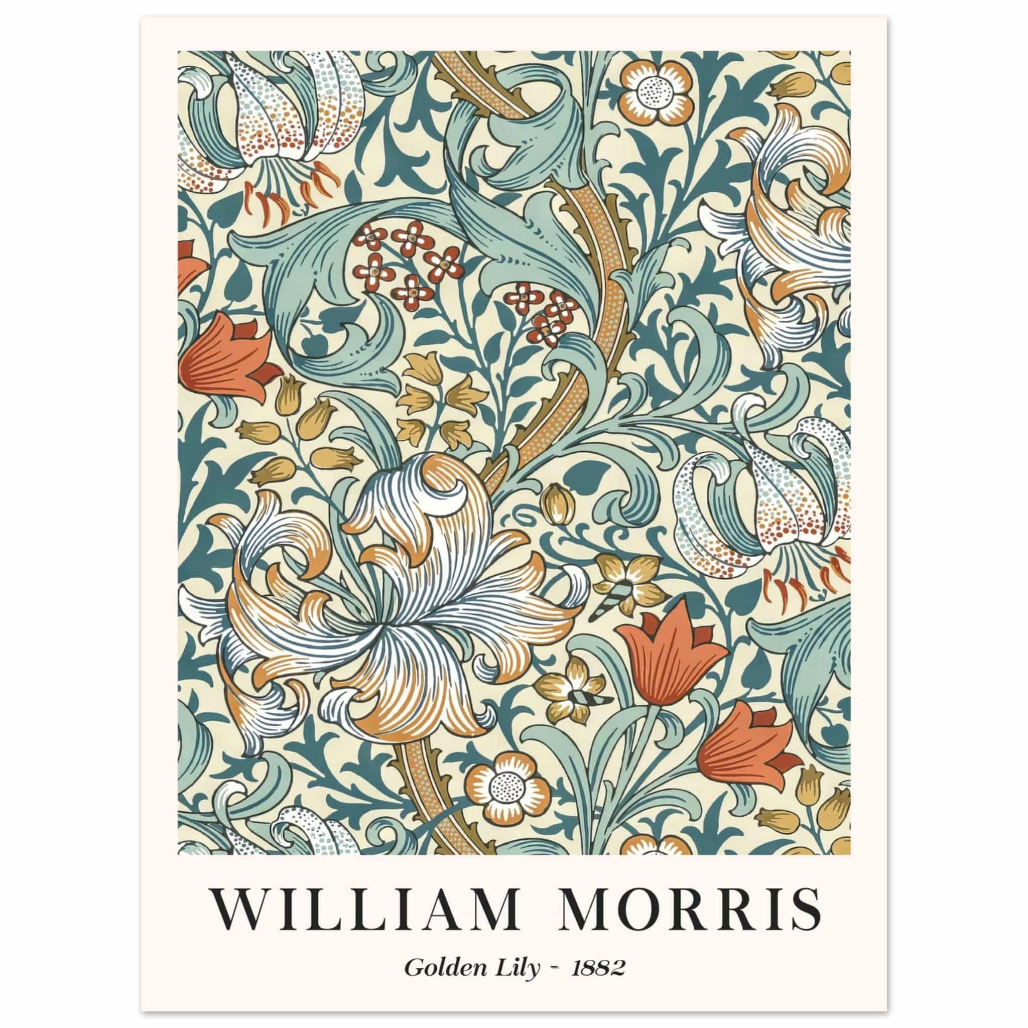 Artfulprints Poster William Morris - Golden lilly II 1882 - 30x40 cm -