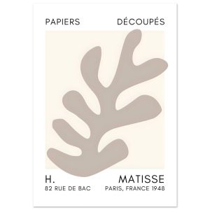 Artfulprints Poster Matisse – Ocean petals grey – A4 21×29.7 cm – Grij Artfulprints Poster Matisse – Ocean petals grey – A4 21×29.7 cm – Grij