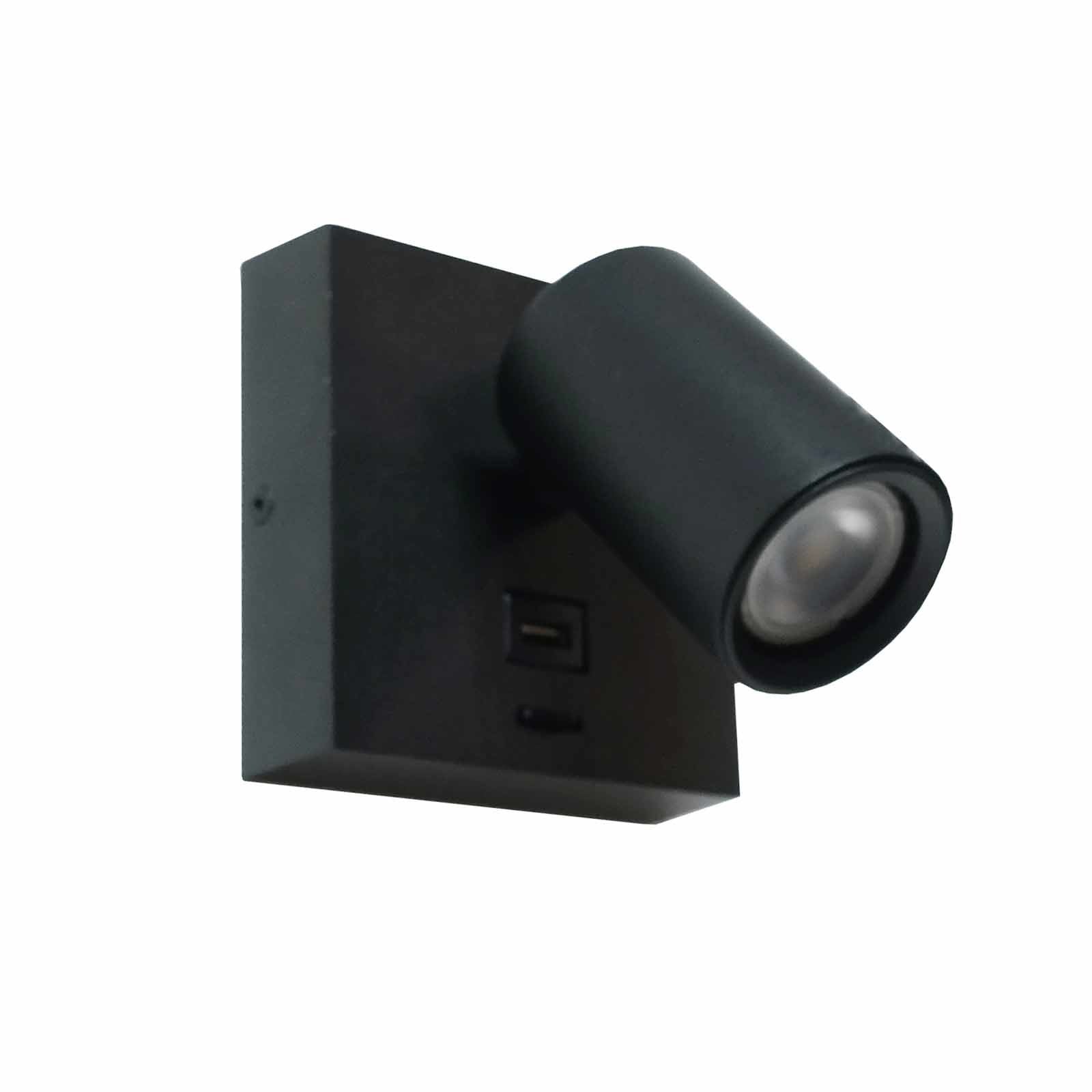 Artdelight wandlamp Master - 1 lichts - 13 x 11.5 cm - zwart