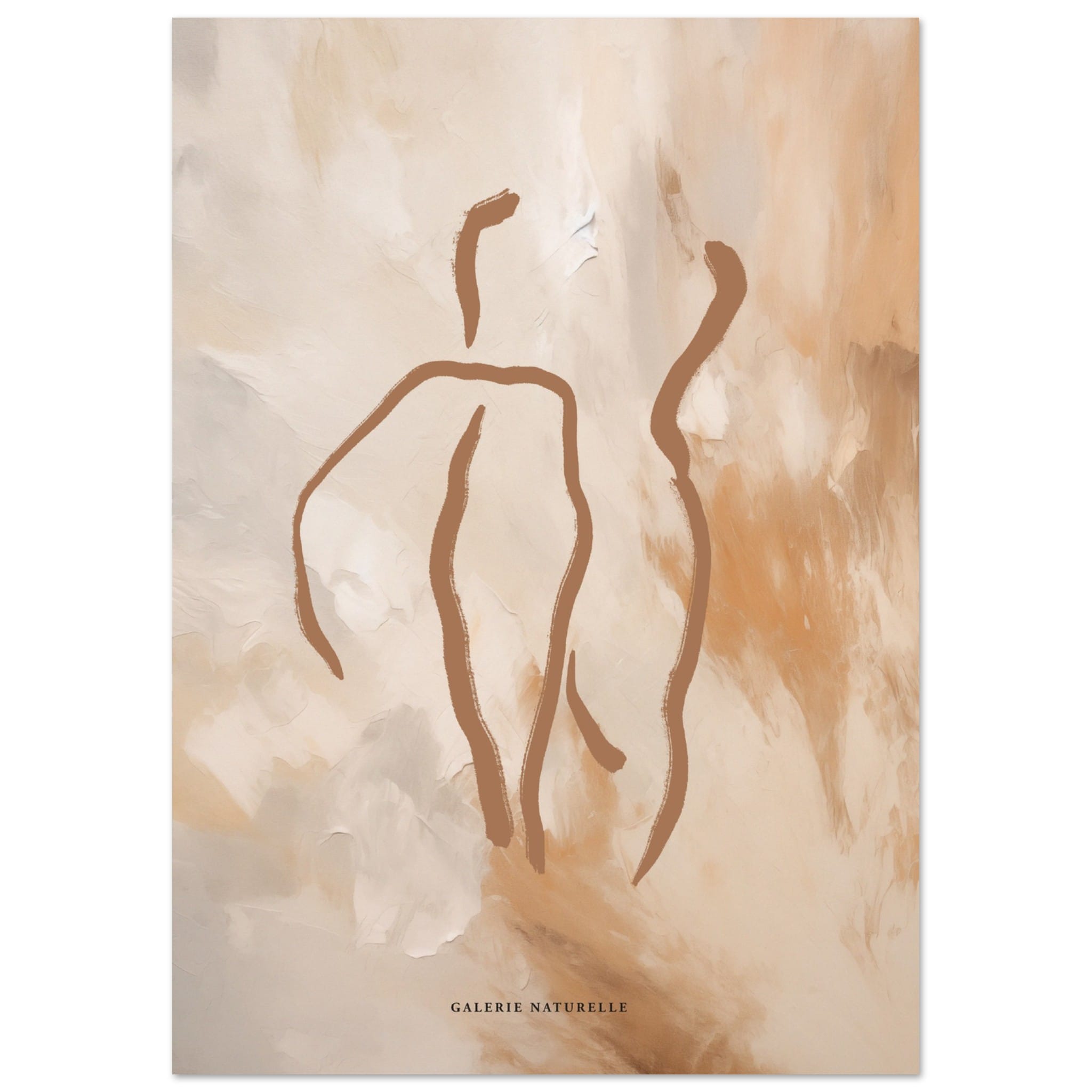 Artfulprints Abstract - Golden touch 3 poster A4 21x29.7 cm