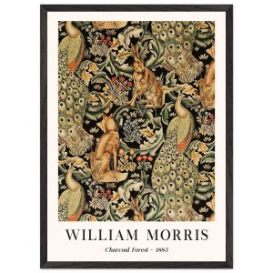 Artfulprints Poster met Lijst William Morris – Charcoal forrest – 50×7 Artfulprints Poster met Lijst William Morris – Charcoal forrest – 50×7