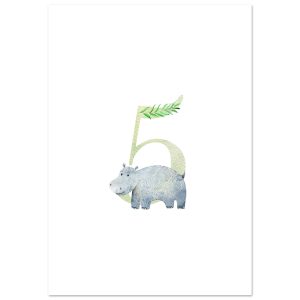 Artfulprints Poster Cijfer 5 kinderkamer – 70×100 cm – Meerkleurig Artfulprints Poster Cijfer 5 kinderkamer – 70×100 cm – Meerkleurig